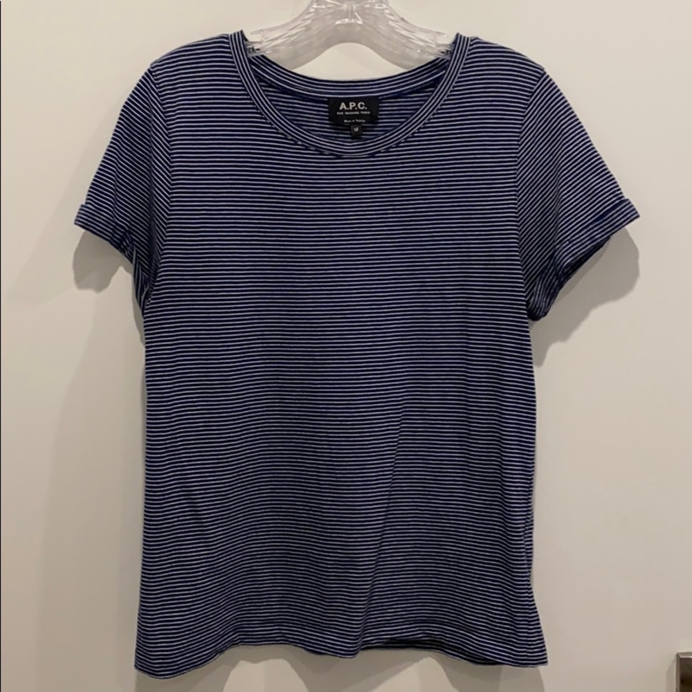 APC striped navy t-shirt